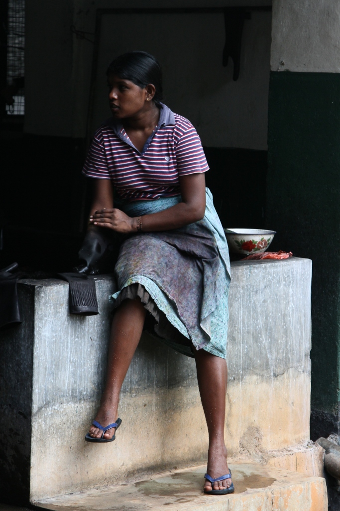 Young woman break Srilanka india